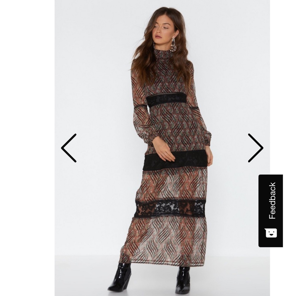 Nastygal lace maxi dress